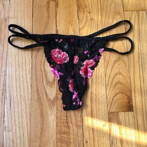 Victoria’s Secret PINK Strappy Floral Thong Panty